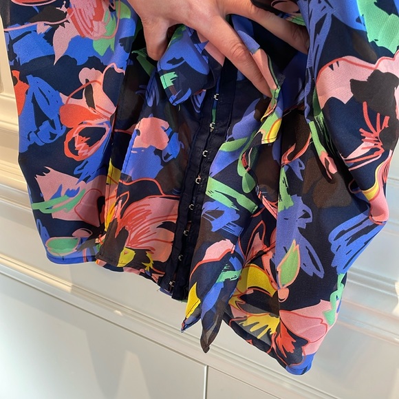 H&M |  Multicolour Floral Dress Hook & Eye Front Closure- size 10 - Picture 6 of 13